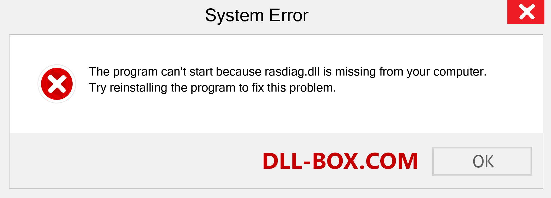  rasdiag.dll file is missing?. Download for Windows 7, 8, 10 - Fix  rasdiag dll Missing Error on Windows, photos, images